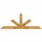 Ekena Millwork Saratoga Rough Sawn Timber Gable Bracket, Western Red Cedar, 60"W x 22"H x 2"D x 4"F, 9/12 Pitch GBW060X22X0204SAR00RWR - alternate 1